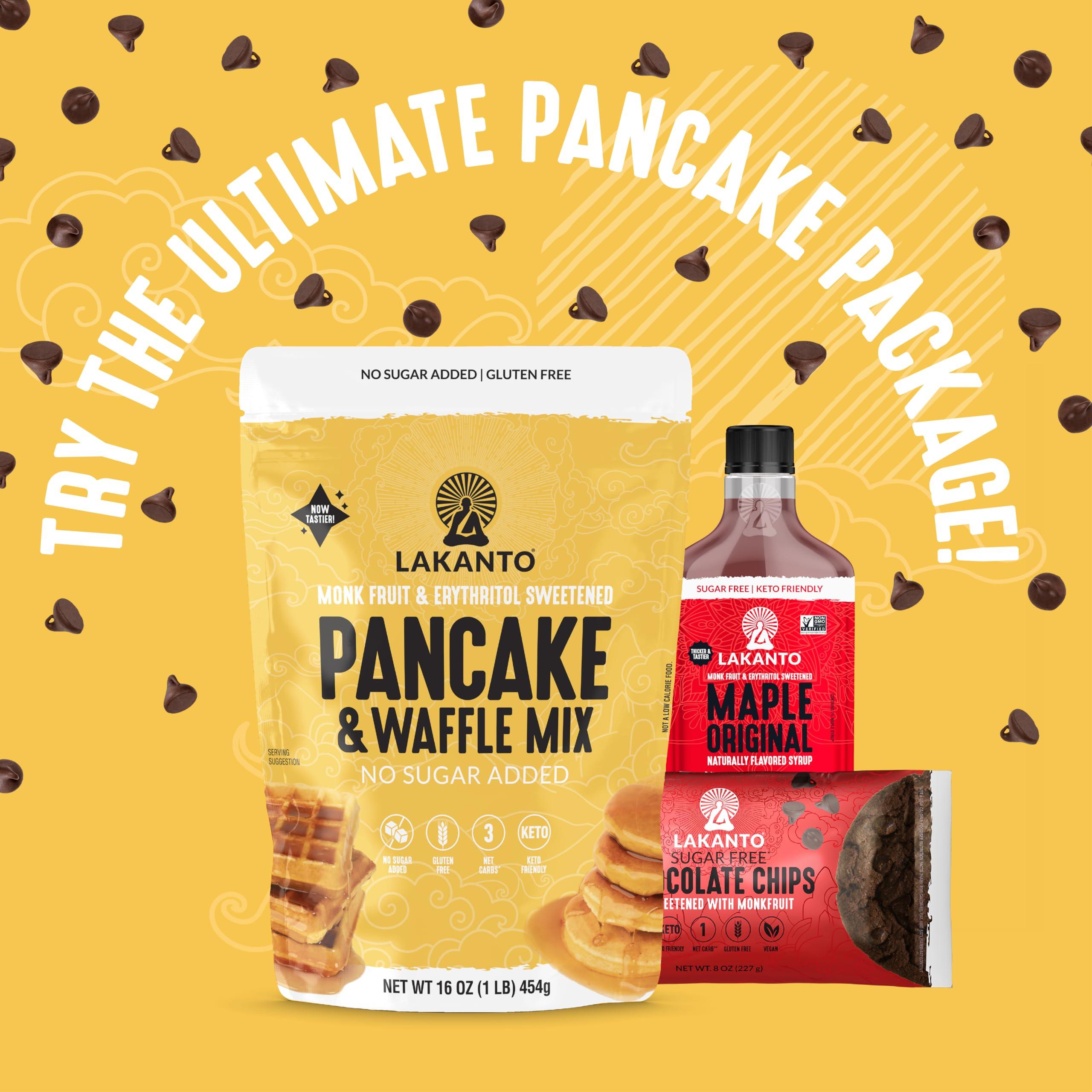 Lakanto Lakanto Pancake and Waffle Mix - Sweetened with Monk Fruit Sweetener and Erythritol, Breakfast, Flapjacks, Almond Flour, Low Net Carbs, Gluten Free, Keto Diet Friendly - 16 oz
