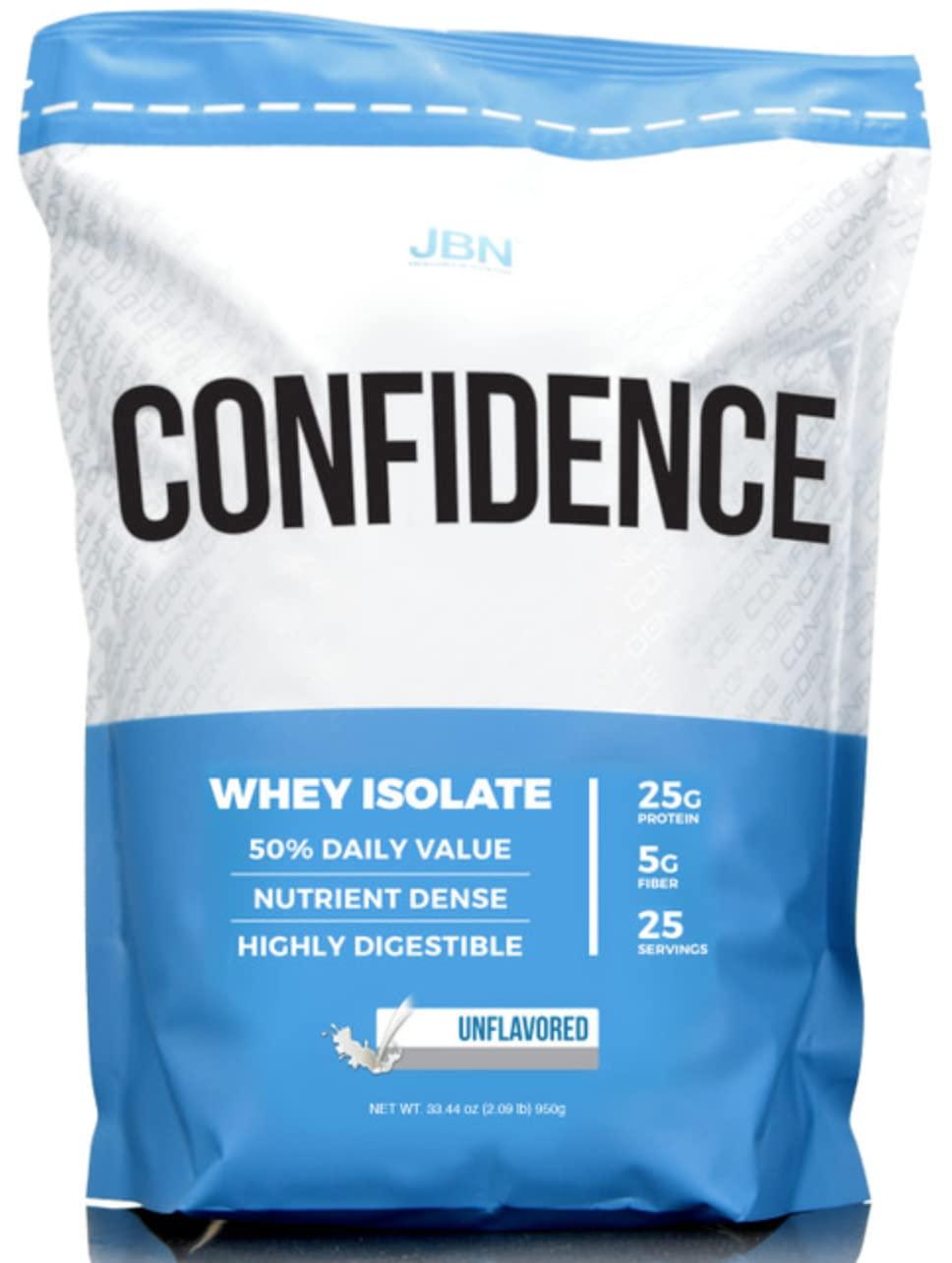 JBN - Just Be Natural JBN - Just Be Natural Confidence Whey Protein Isolate Powder (Unflavored, 25)