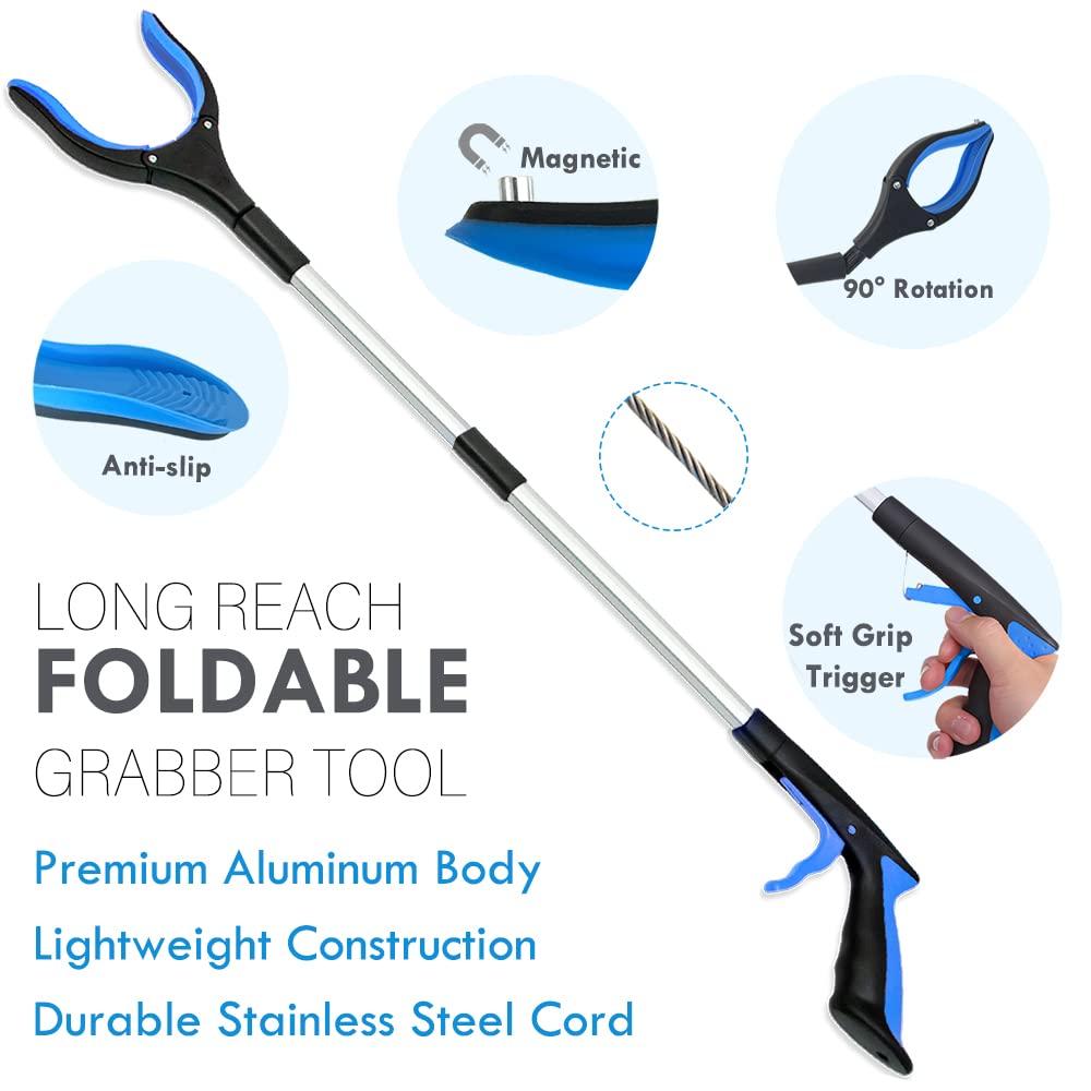 Nourislif 7PC Hip Kit For Seniors Total Hip Replacement Prime, Hip Replacement Kit After Surgery, Hip Replacement Recovery Kit With Grabber,Sock Aid,Leg Lifter,Dressing Stick,Shoehorn,Back Scratcher,Bath Loofah