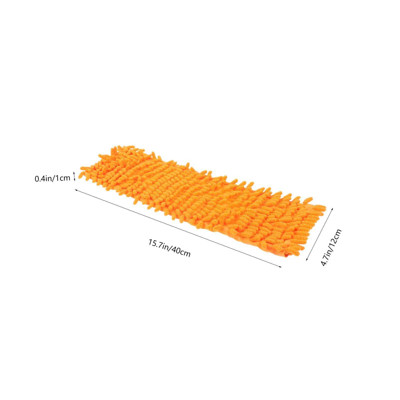 BESPORTBLE Microfiber Mop Pads, 2pcs Washable Mop Pads Reusable Replacement Mop Pads Flat Replacements Heads for Wet Or Dry Floor Cleaning and Scrubbing, 15.6inch