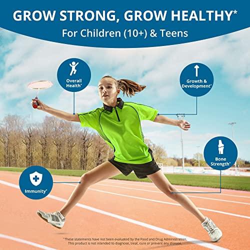 NuBest Grow Power Height Growth - Powerful Height Growth Formula for Children (10+) & Teens - Supports Healthy Height Growth, Overall Health with Calcium, Vitamin D3, Phosphorus, Magnesium & More - 6 Pack