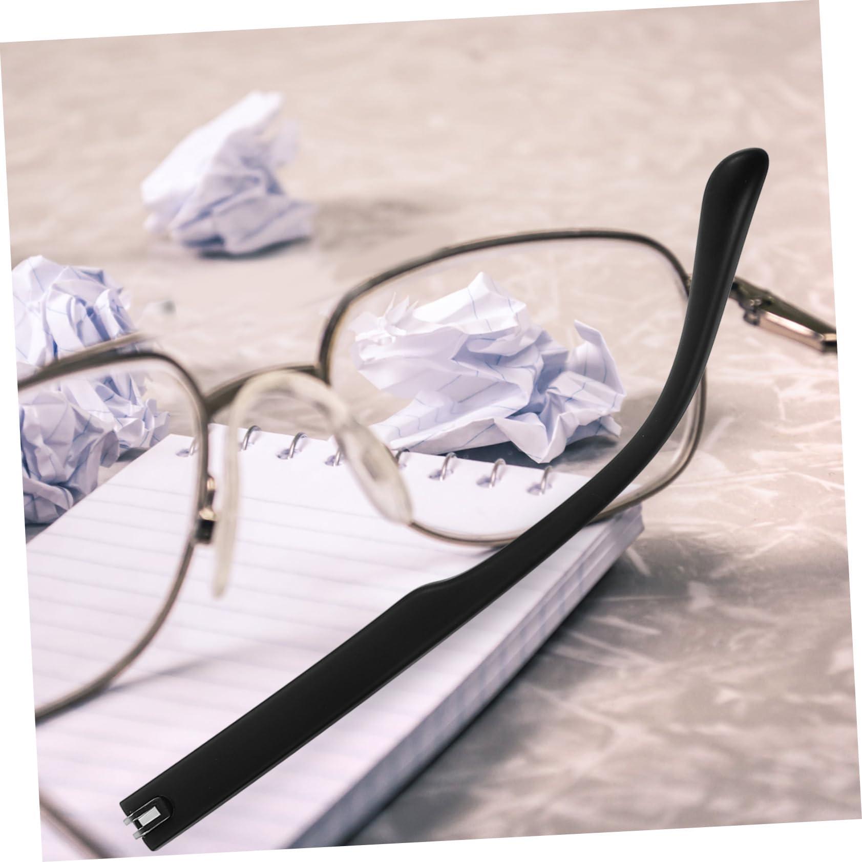 SEWOART SEWOART 1 Pair Glasses Accessories Replacement Glasses Holder Glasses Leg Sunglasses Man Screwdriver Glasses Temple Covers Chain Glasses Cleaning Cloth Car Watch Repair Kit Arm Black Metal