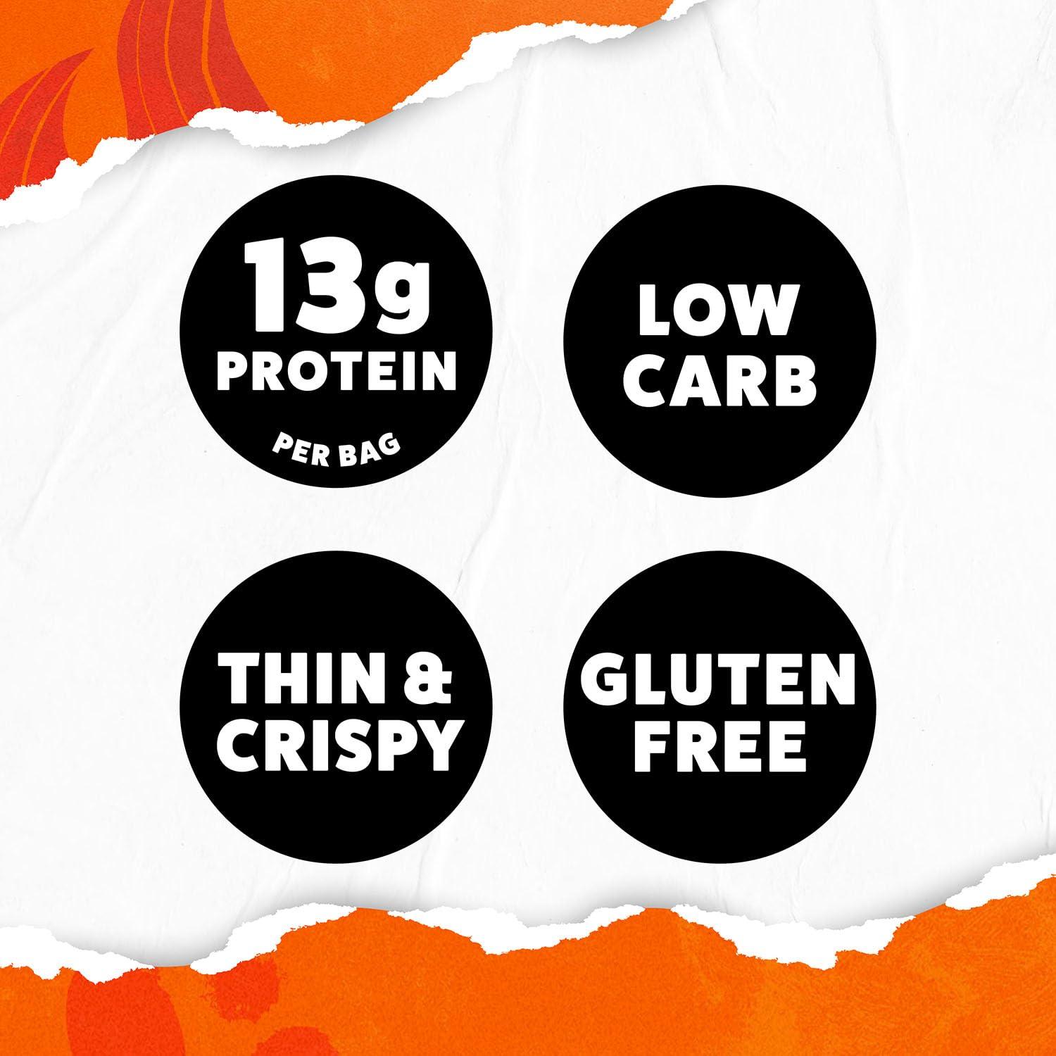 Wilde Chips WILDE Buffalo Protein Chips, Thin and Crispy, High Protein, Keto Friendly, Made with Real Ingredients, 1.34oz Bags (Pack of 8)