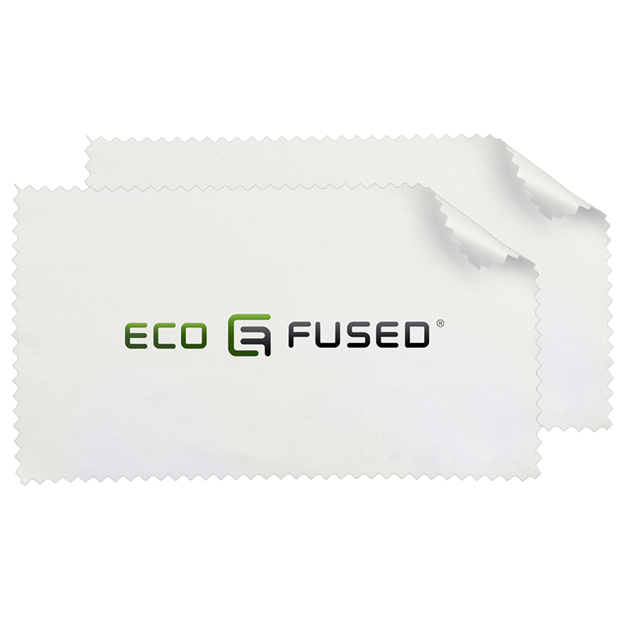 ECO-FUSED Eco-Fused Microfiber Cleaning Cloth - 6 x 7 Black/Grey Microfiber Cloth with White Cleaning Cloth - 12 Pack Microfiber Cleaning Cloth for Glasses & Camera Lens