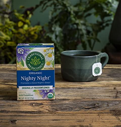 Traditional Medicinals Traditional Medicinals Organic Fair Trade Certified Nighty Night Herbal Tea (16 Count (Pack of 4))