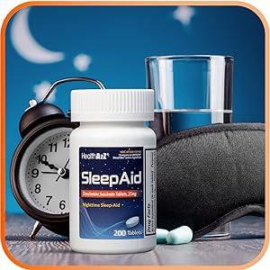 HealthA2Z HealthA2Z Sleep Aid | Doxylamine Succinate 25mg | Non Habit-Forming (200 Counts (Pack of 1))