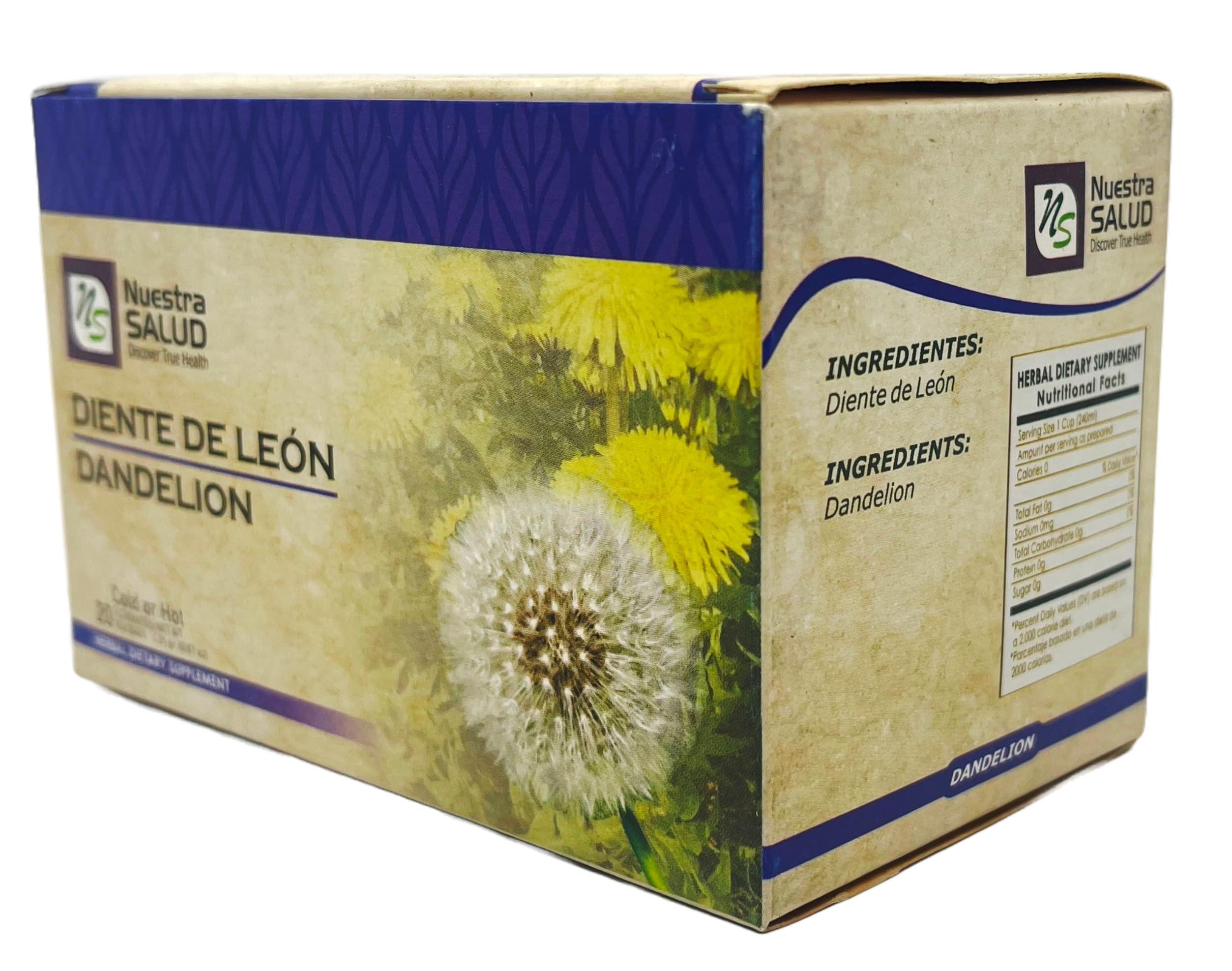 CIK Naturals Dandelion Tea Diente de Leon Te (60 tea bags) Value Pack 100% Natural and Caffeine Free