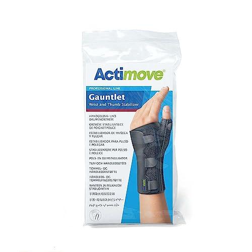Actimove Actimove Professional Gauntlet Wrist & Thumb Stabilizer | Wrist Support Brace for Arthrosis, Rheumatoid Arthritis, Sprains, Tendon, Soft Tissue & Ligament Injuries, Postoperative Care | Black - Choose Your Size