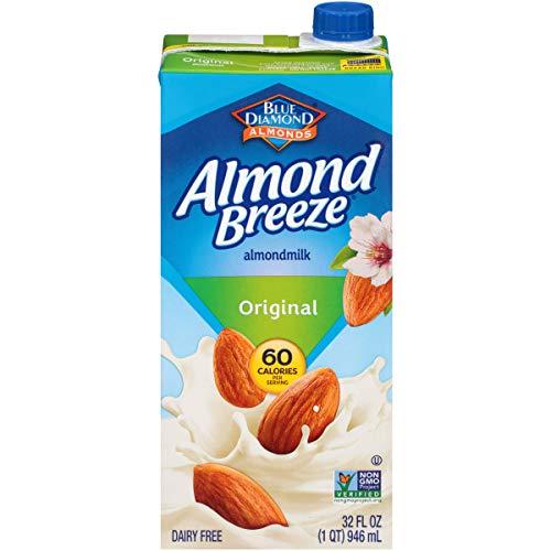 Blue Diamond Almonds Almond Breeze Dairy Free Almondmilk, Original, 32 Fl Oz (Pack of 12)