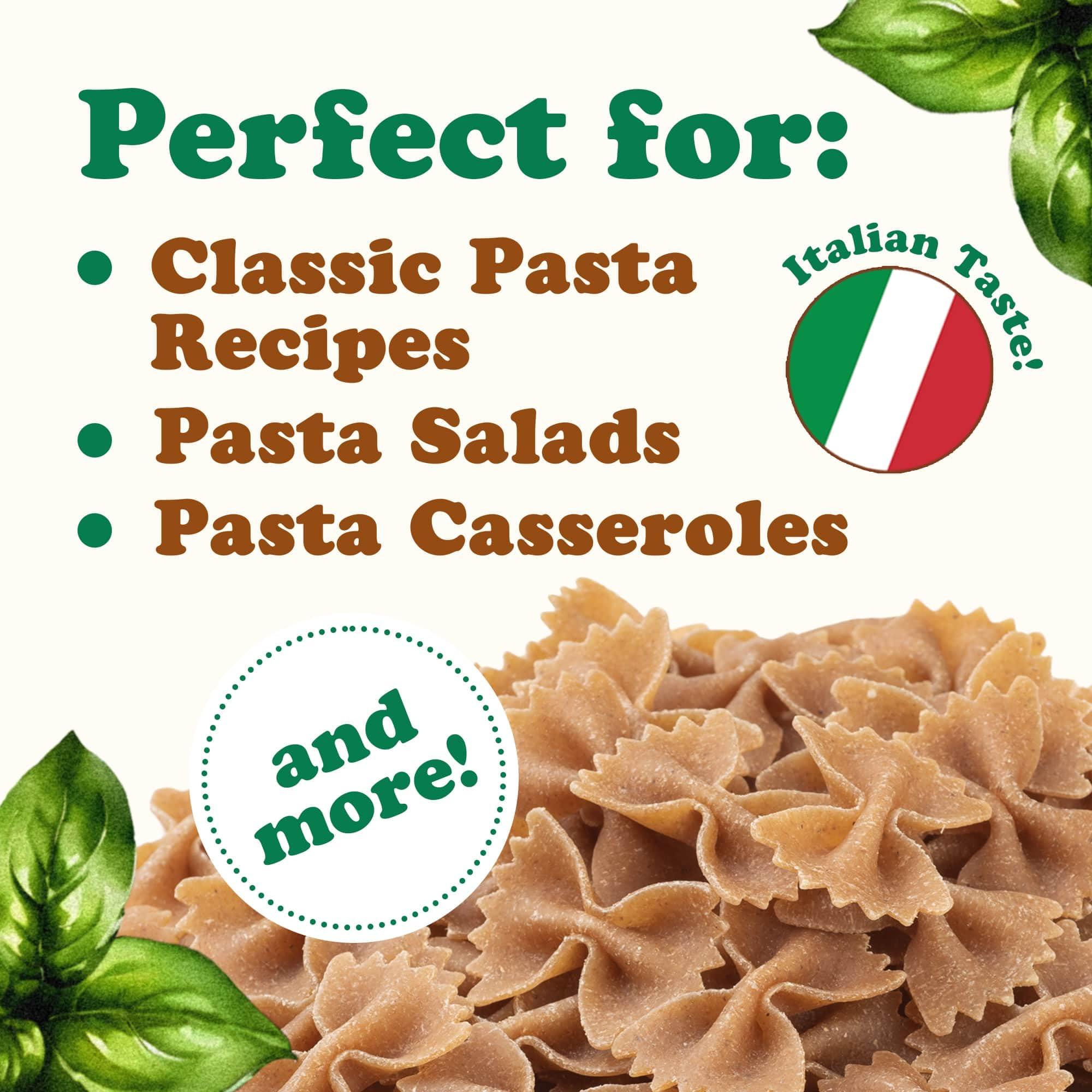 Food to Live Food to Live - Organic Farro Farfalle Pasta, 1.1 lb (Pack of 2) - Italian Whole Wheat and Non-GMO Bow-tie Pasta, Single Ingredient
