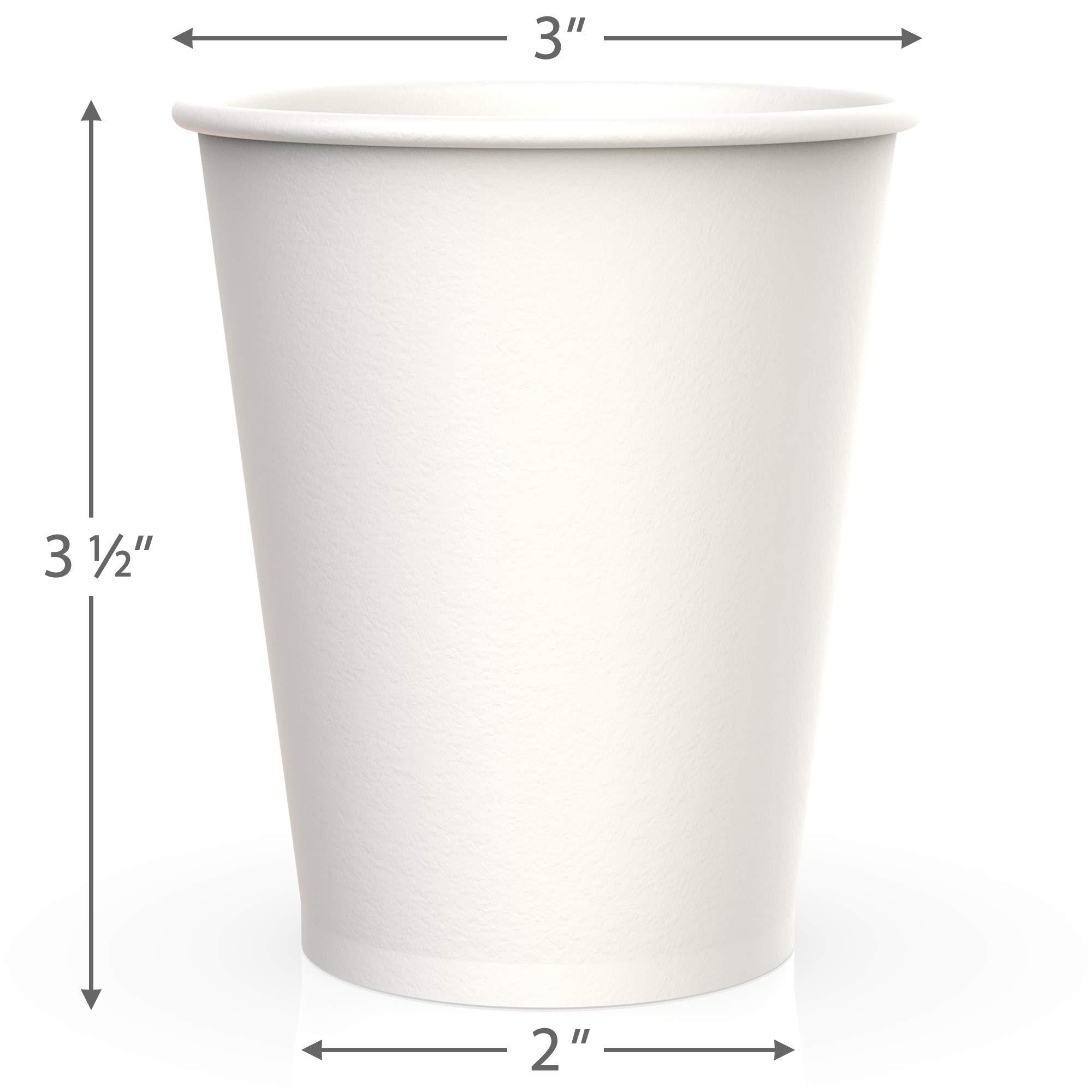 Lakesstory 50 Pack 9 oz Coffee Paper Cups 9oz White Disposable Coffee Cups Drinking Cups for Cold/Hot Beverages Drinks Chocolate Lemonade Wine Hot Coffee Togo Cups Tea & Water Cups for Home Office Stores Cafes