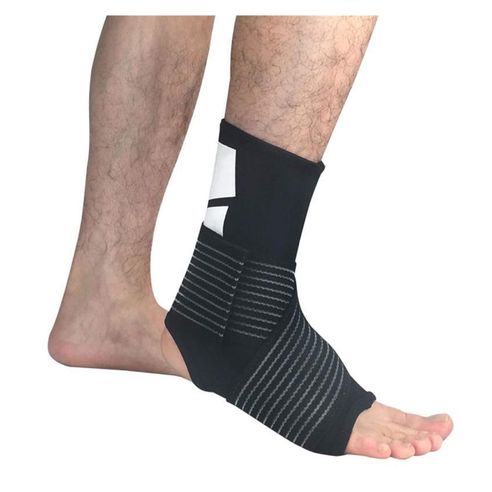 LANREN 1PCS 3D Fitness Sport Ankle Brace Protector Compression Ankle Support Pad Elastic Nylon Strap Brace for Football Basketball (Color : Pink, Size : Large)