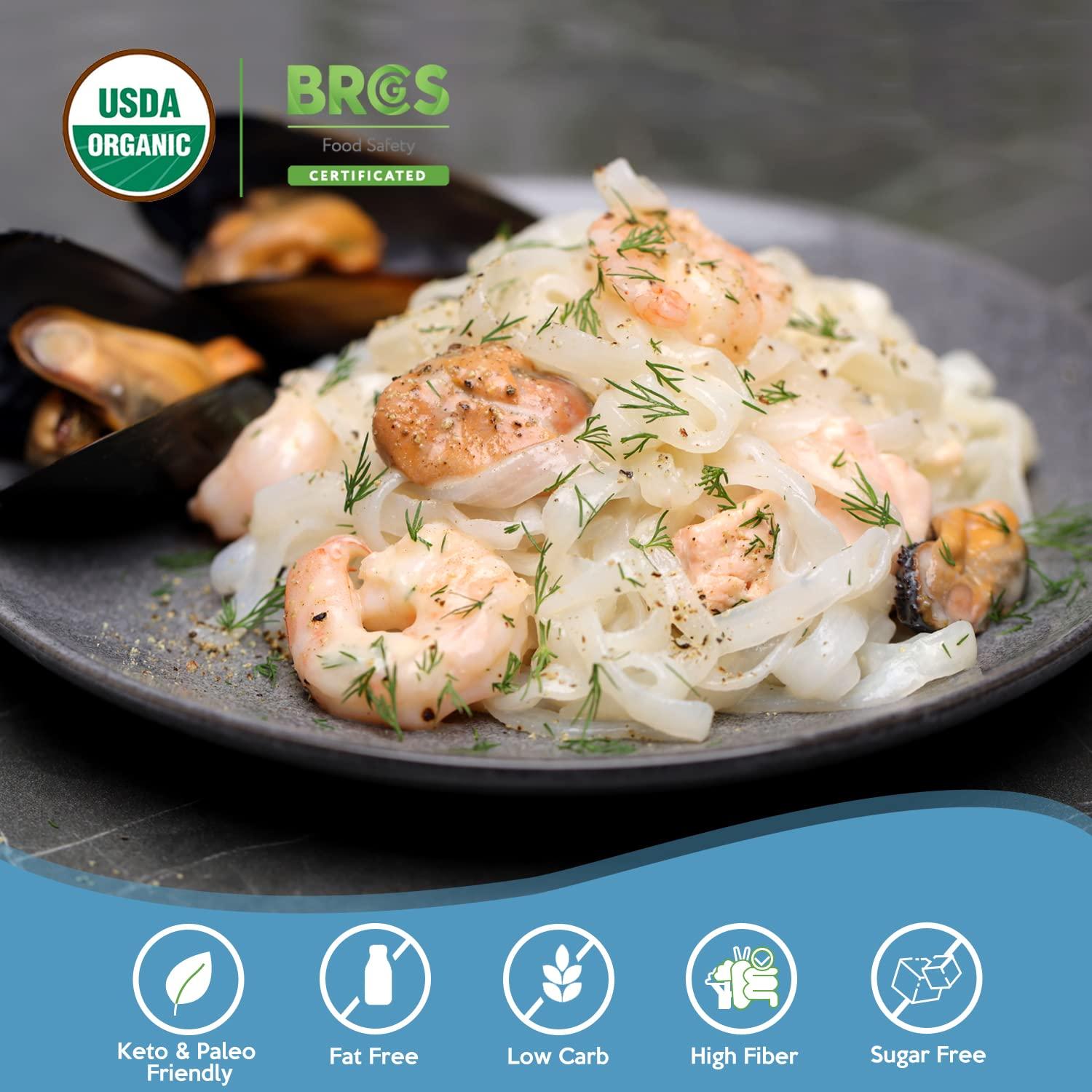 Caloless Caloless Konjac Shirataki Noodles 12-Pack Low Calorie Healthy Food (Chicken/Tom Yum/Chilli & Vinegar) + Vegan,Keto & Paleo Friendly, Low Calorie Food (Fettuccine)