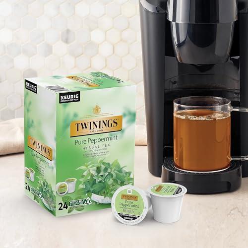 Twinings Twinings Pure Peppermint Herbal Tea K-Cup Pods for Keurig, 24 Count (Pack of 1), Made with 100% Pure Peppermint, Naturally Caffeine-Free, Enjoy Hot or Iced | Packaging May Vary
