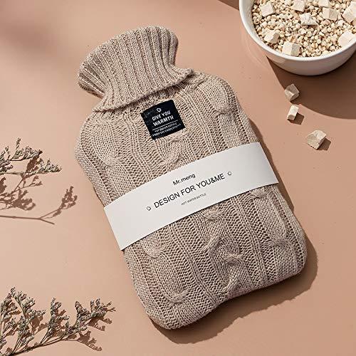 OliviaLiving OliviaLiving Hot Water Bag Hot Water Bottle 2 Liters Heat Up and Refreezable Hot Cold Pack with Knit Cover for Pain Relief Hot Cold Therapy