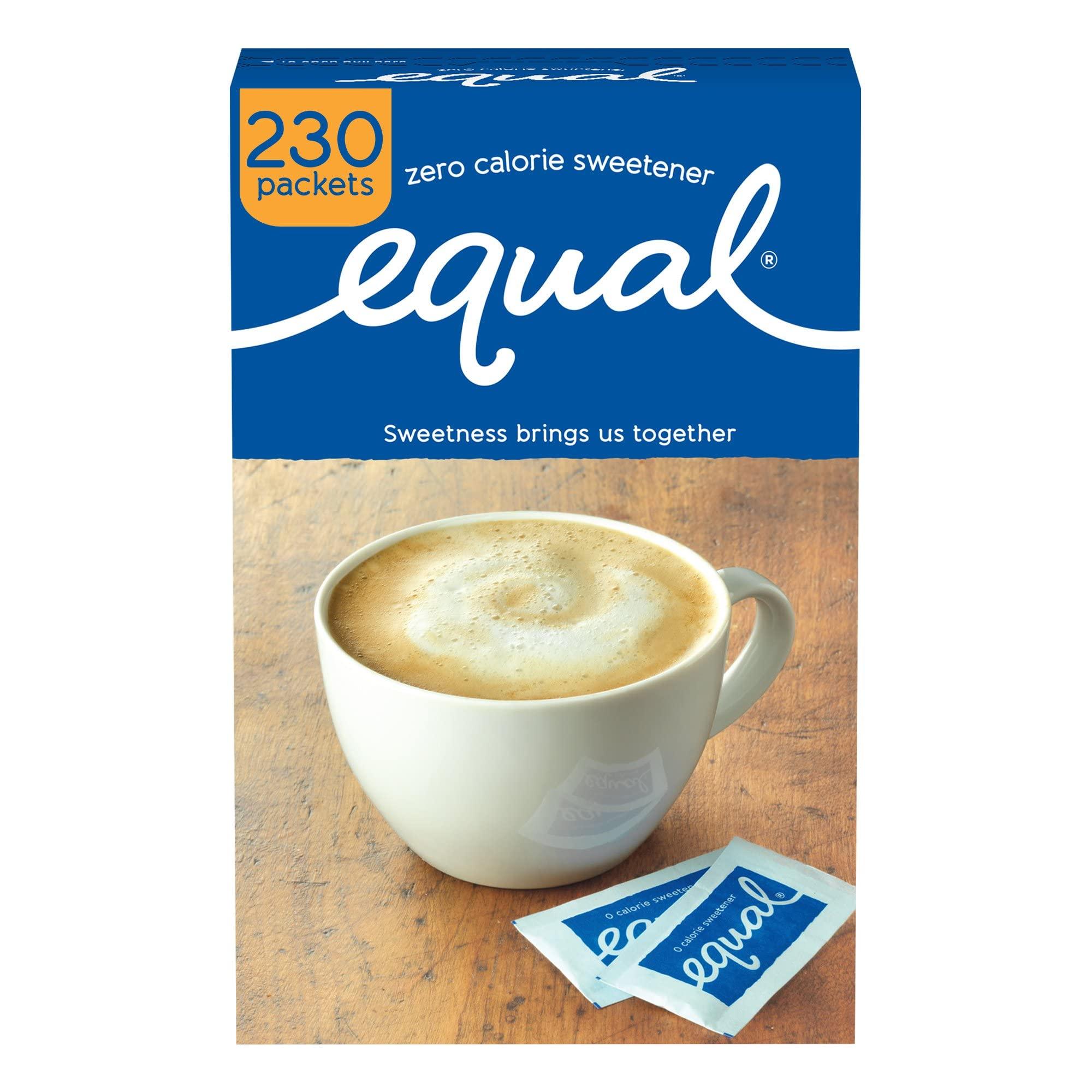 Equal Equal Sweetener Packets 230-Count Packages (Pack of 12)
