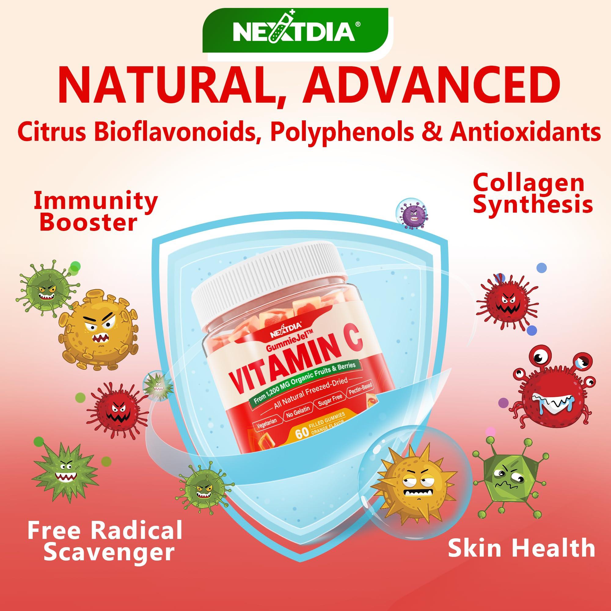 Nextdia Nextdia Whole Food Vitamin C Gummies + Kids Multivitamin Gummies