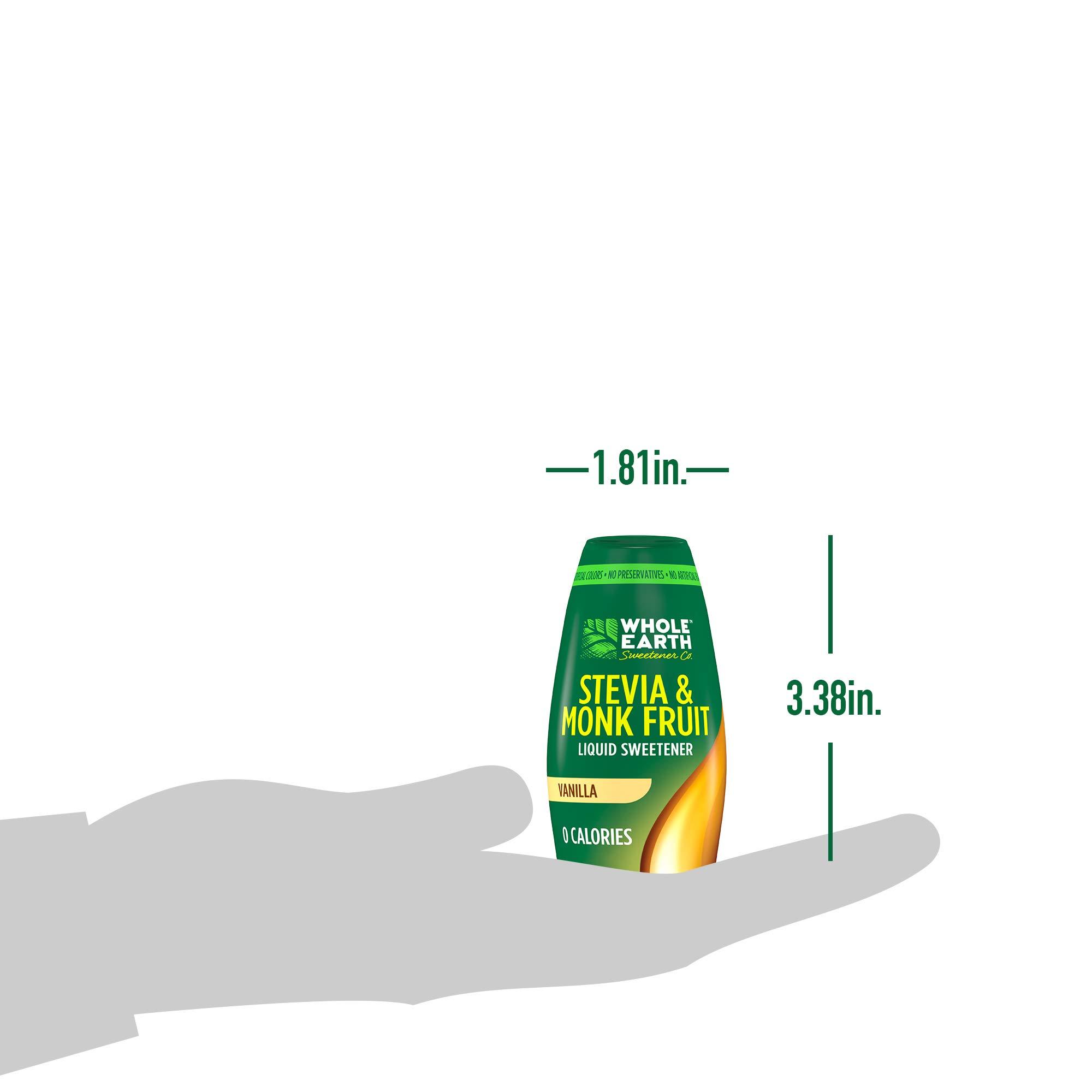 Whole Earth Whole Earth Stevia & Monk Fruit Liquid Sweetener, Original, Erythritol Free, Squeeze Bottle, 1.62 Ounce (Pack of 6)