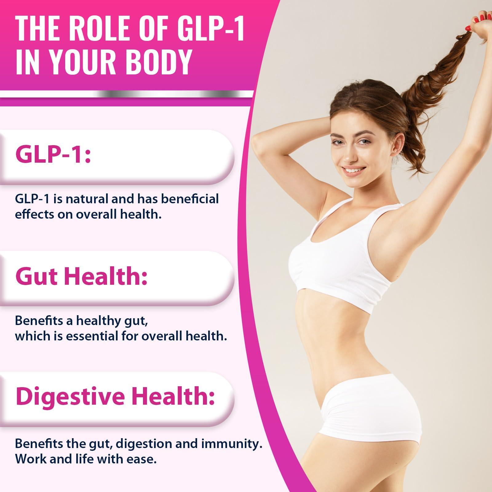 VINNETLLOY GLP-1 Supplement for Women & Men, GLP1 Supplements Women GLP-One Probiotics with Akkermansia Probiotic, Natural GLP1 for Immune, Digestion, Gut, GLP-1 Levels and Overall Health, Vegan - 60 Capsules