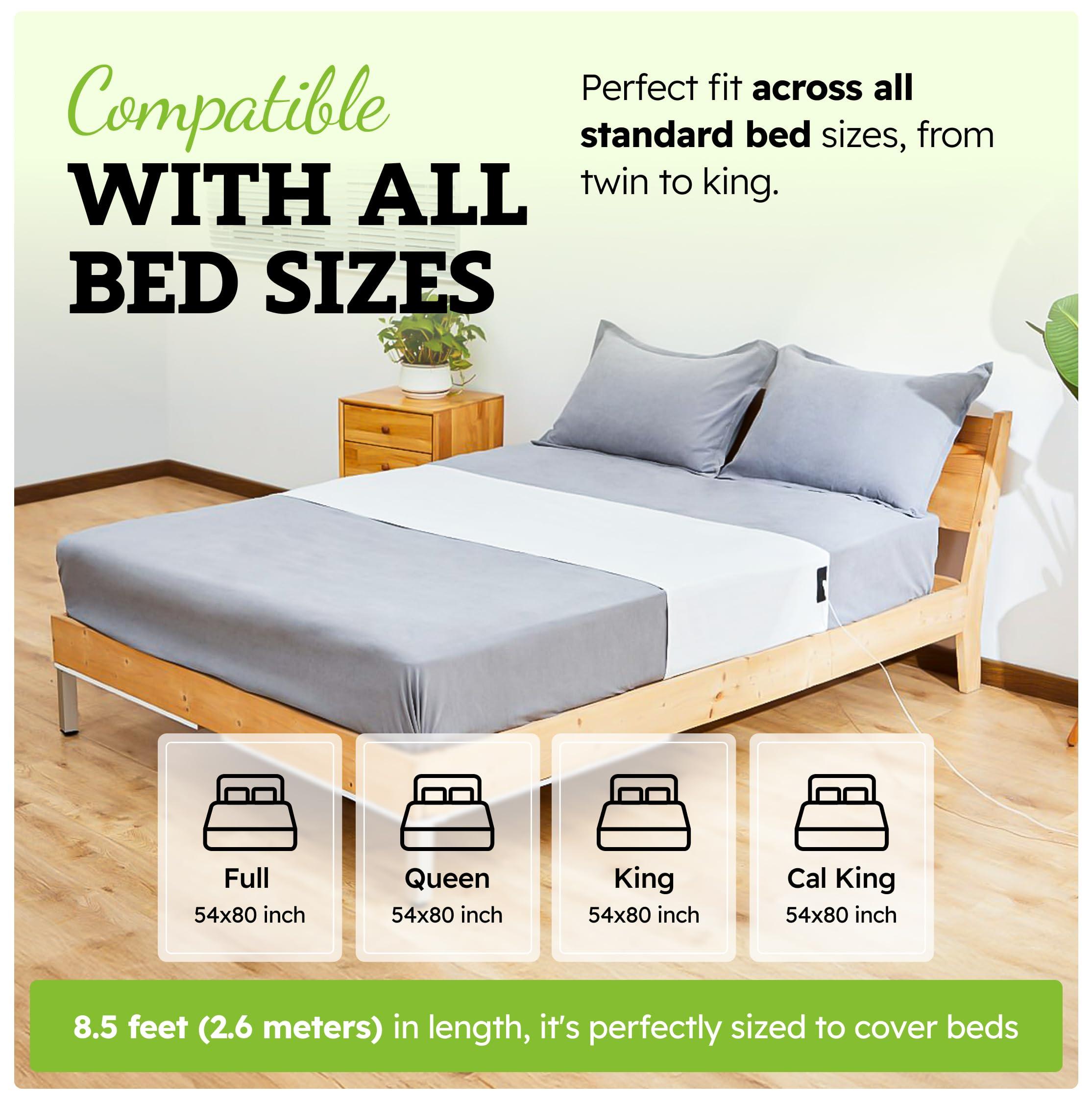 GroundingWell GroundingWell Grounding Sheet, Fits ALL Bed Sizes, Organic Cotton + Silver Fiber, 24\" x 104\"