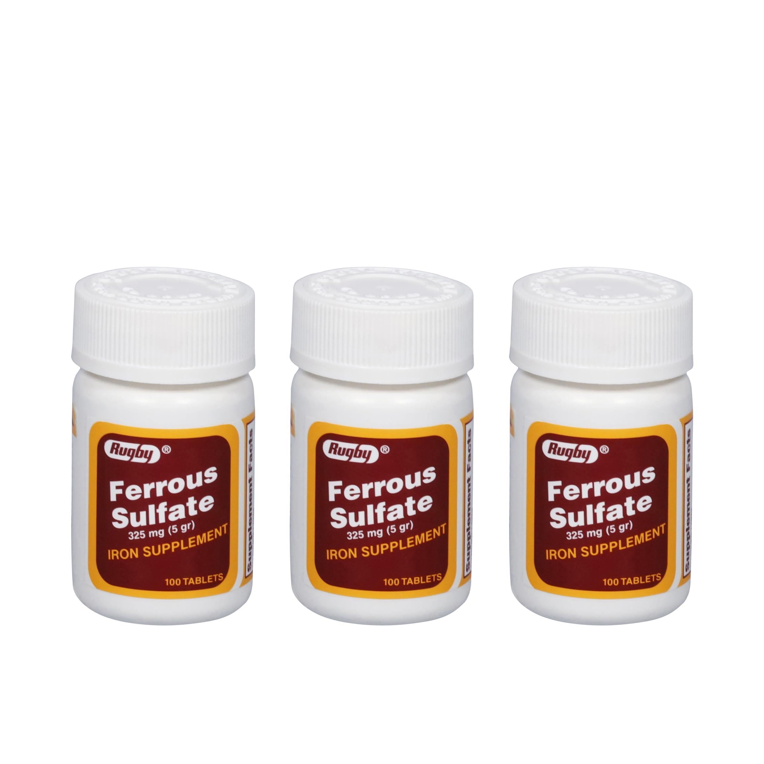 MAJOR RUGBY LAB (CS) Rugby Ferrous Sulfate 325 MG 100 Count (3 Pack)