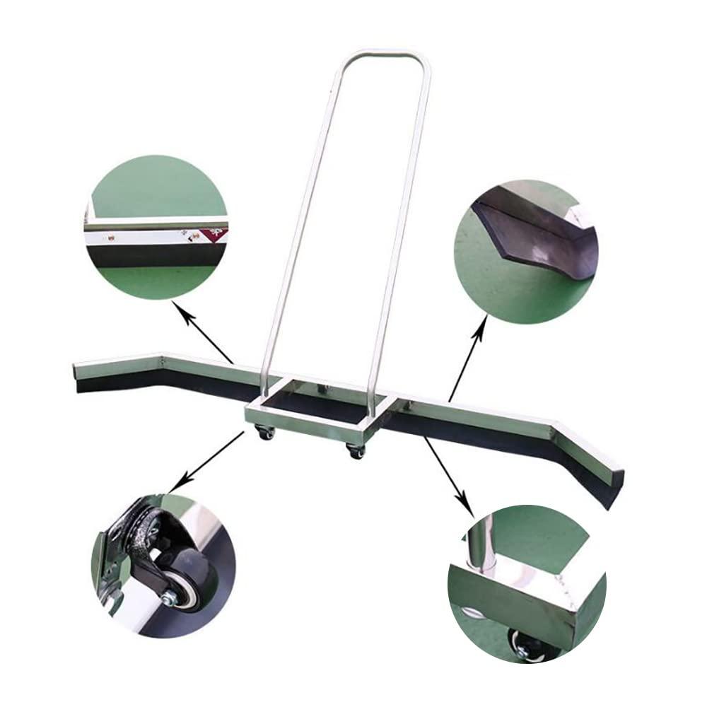 YIYIBYUS Tennis Court Squeegee Dew Broom, Heavy Duty Silver Water Pusher Stainless Steel Sweeper Tool Tennis Court Floor Surface Water Remover Tool