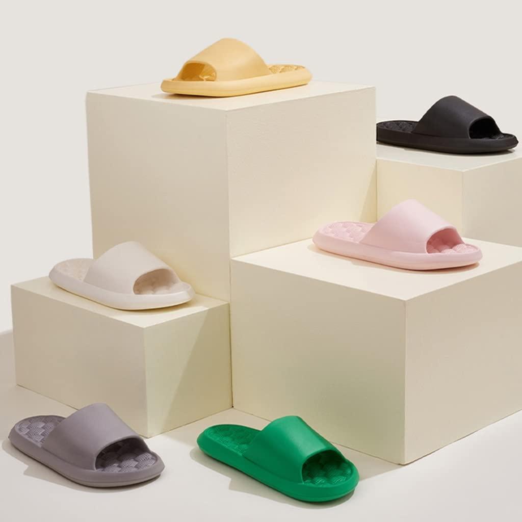 WIGSELBL Massage Slippers Reflexology Sandals For Men & Women Acupressure Foot Massage Slippers Acupuncture Acupoint Massage Sandals Shoes,Reflexology Health Shoes Bathroom Slippers ( Color : Black , Size : EU