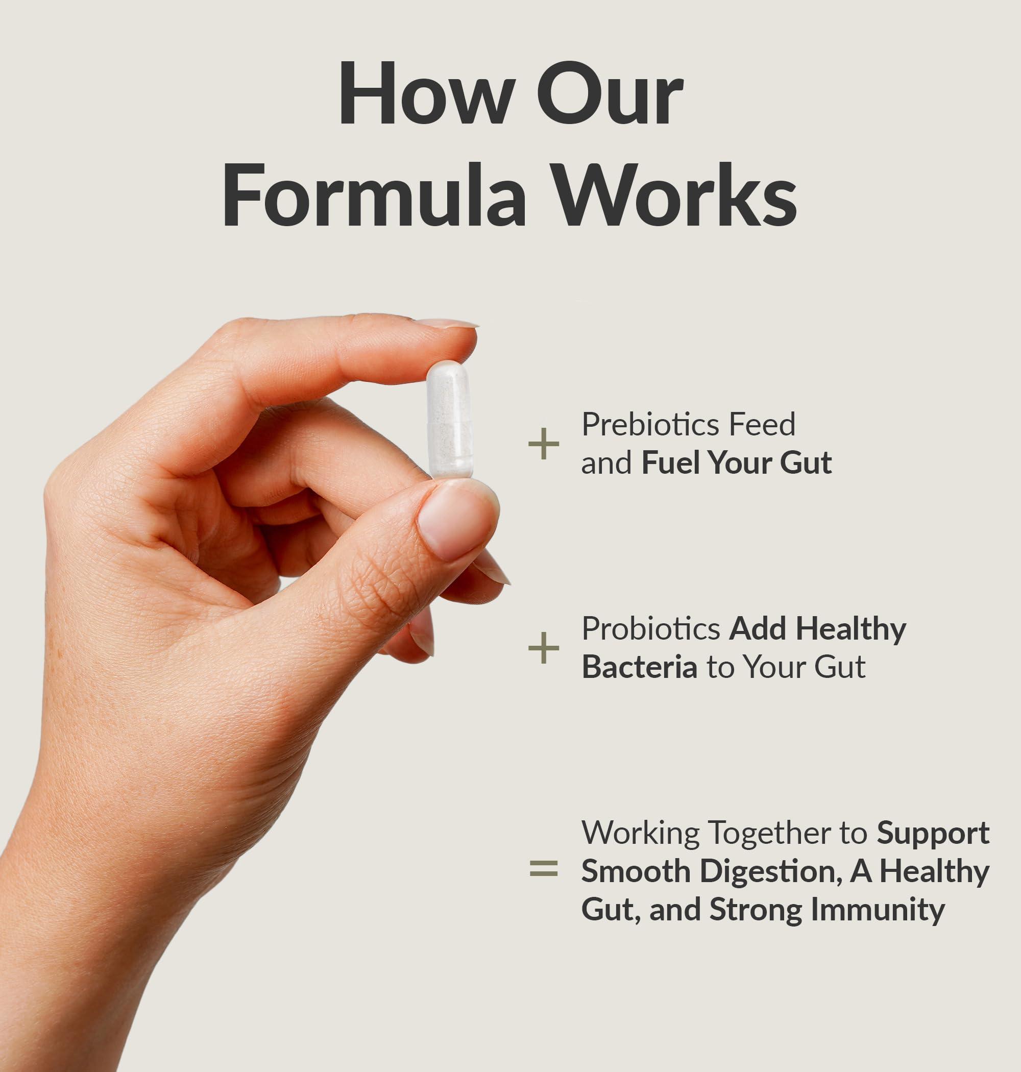 BiOptimizers BiOptimizers Probiotic Breakthrough, Proteolytic Prebiotics & Probiotics Supplement  Lactobacillus Plantarum OM for Immune, Bloating & Gut Relief Support, 60 Vegan Capsules