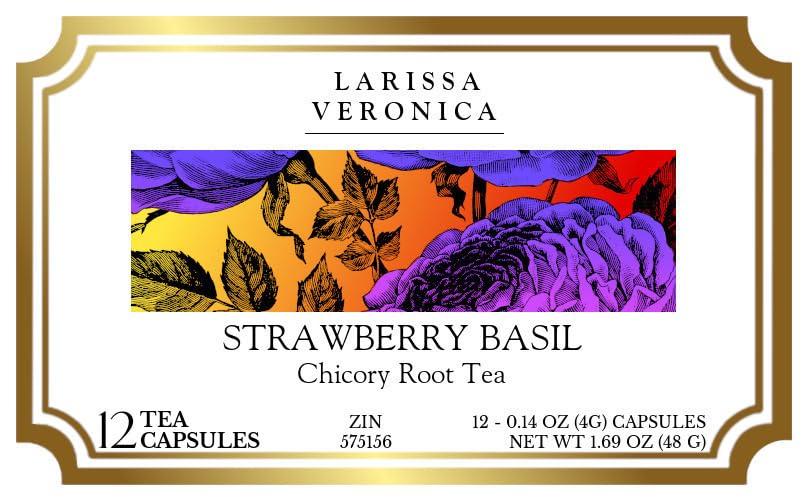 Larissa Veronica Strawberry Basil Chicory Root Tea (Single Serve K-Cup Pods) (12 pods, ZIN: 575156) - 2 Pack