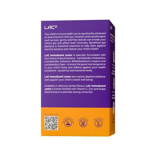 LAC LAC ImmuGuard Junior with Probiotics Lychee Flavour (30 Jelly Sticks)
