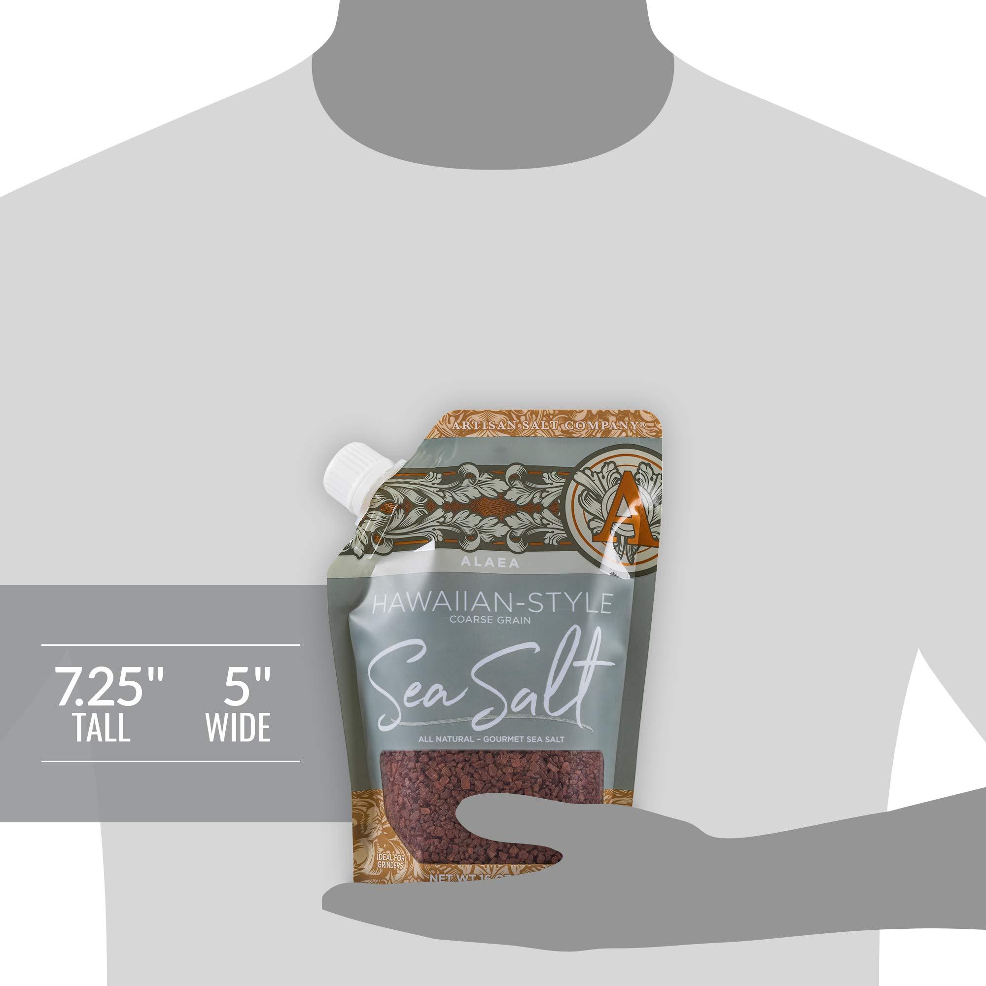 SaltWorks SALTWORKS Artisan Salt Company Alaea Red Hawaiian-style Sea Salt, Coarse Grain, Pour Spout Pouch, 16 Ounce
