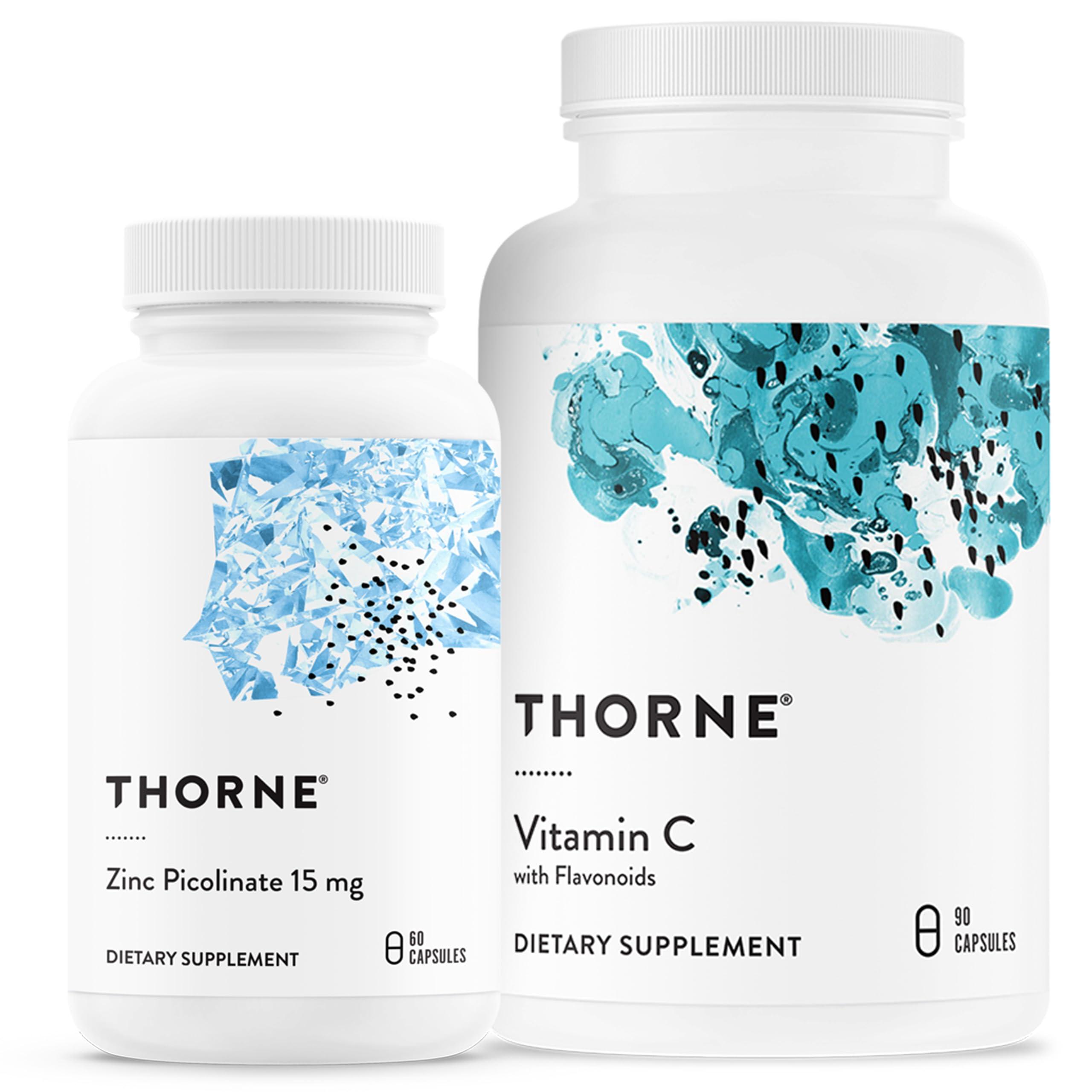 THORNE Thorne Immune Support Bundle: Zinc Picolinate and Vitamin C Capsules - 60 Servings