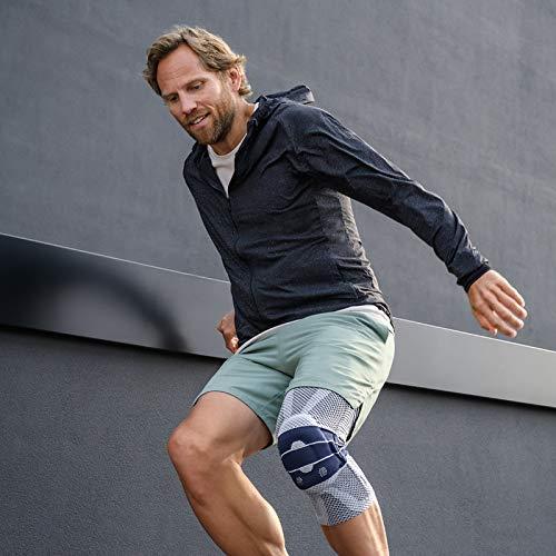 Bauerfeind Bauerfeind GenuTrain Knee Support Brace (New Version) - Targeted Support for Pain Relief & Stabilization for Weak, Swollen & Injured Knees & Arthritis - Size 7C, Comfort - Color Titanium