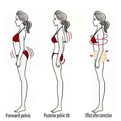 DXDUI Anterior Pelvic Tilt Correction Belt Crotch Hip Lift Postpartum Recovery Elastic Breathable Adjustable Women Relief from Sciatica Pelvis,Black,M