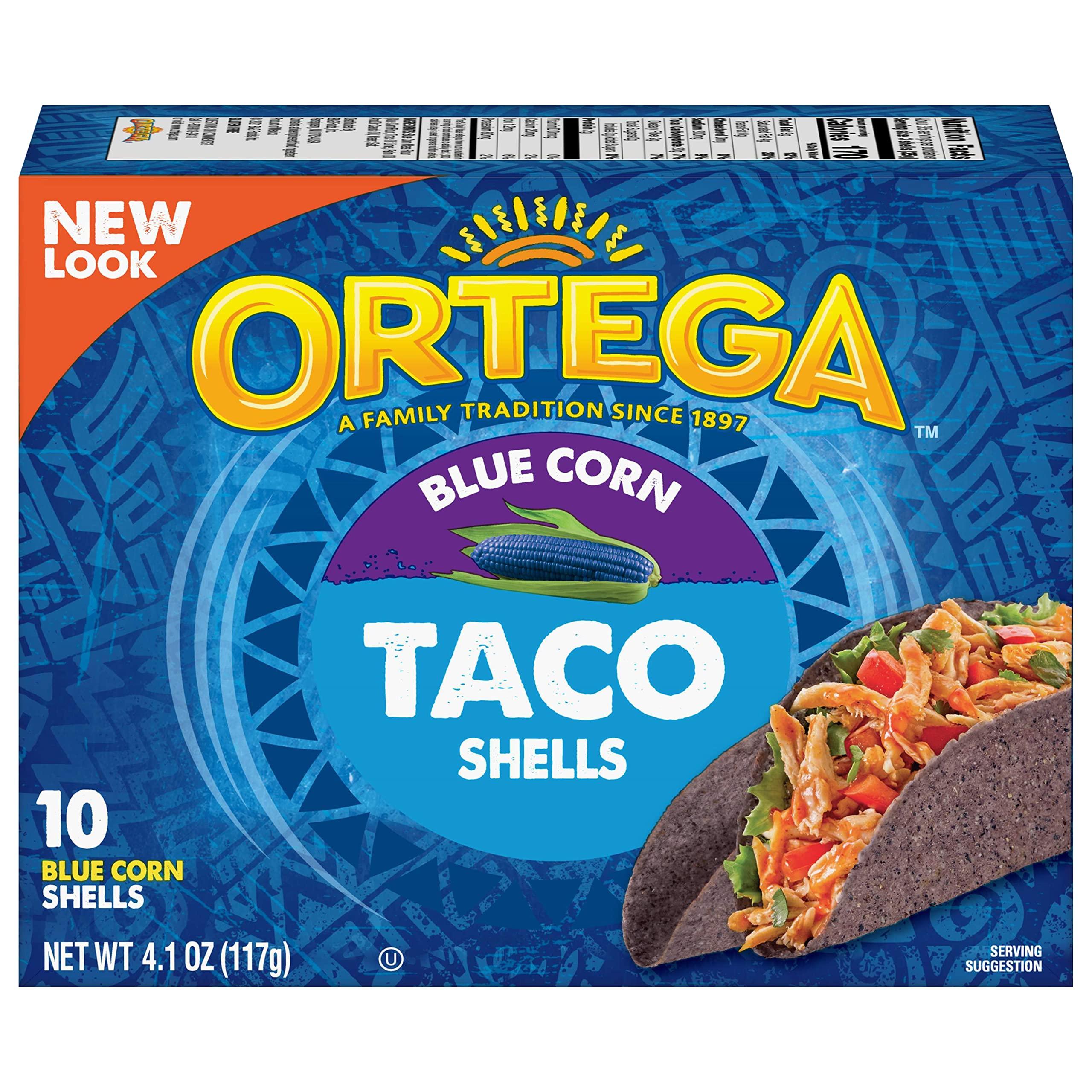 Ortega Ortega Taco Shells, Blue Corn, 4.1 Ounce, 10 Shells (Pack of 6)