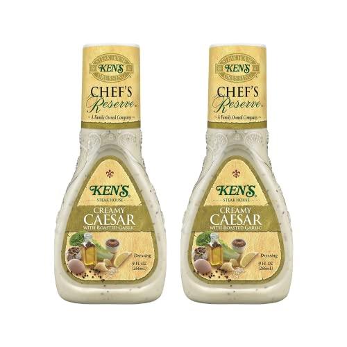 Ken's Steak House Ken's Steak House Chef's Reserve Creamy Caesar with Roasted Garlic Dressing (9 Fl Oz (Pack of 2))