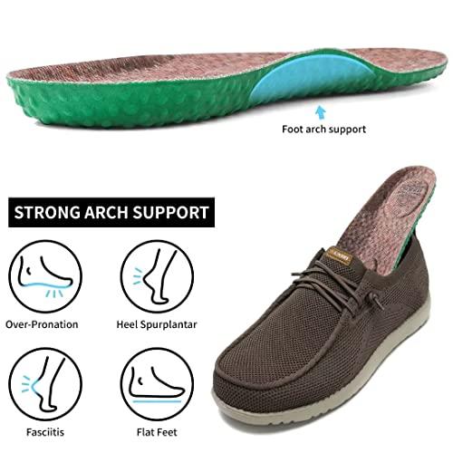 1TAZERO 1TAZERO Extra Wide Shoes for Men - Wide Width 4E Slip on Diabetic Max Shoes with Arch Support Plantar Fasciitis Loafers Casual for Swollen Feet (Black 12.5)