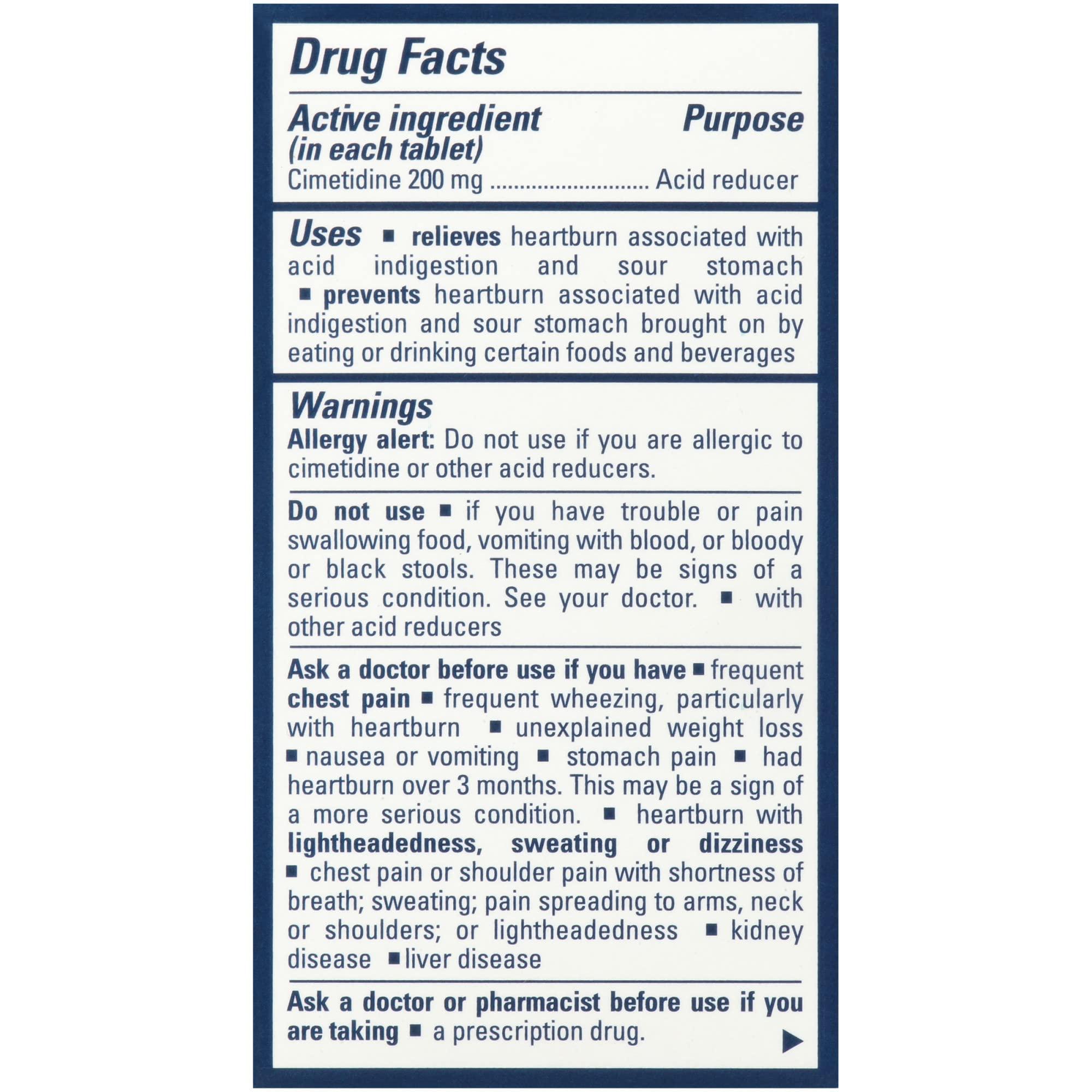 Tagamet Tagamet HB 200 mg Cimetidine Acid Reducer and Heartburn Relief, 70 Count