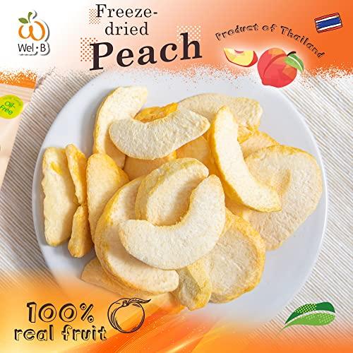 Wel-B Wel-B Freeze Dried Fruit Snacks, Fresh Peaches Freeze Dried to a Healthy, Crispy Texture While Retaining Natural Flavor and Nutrition, No Added Sugar or Preservatives (1.06oz)