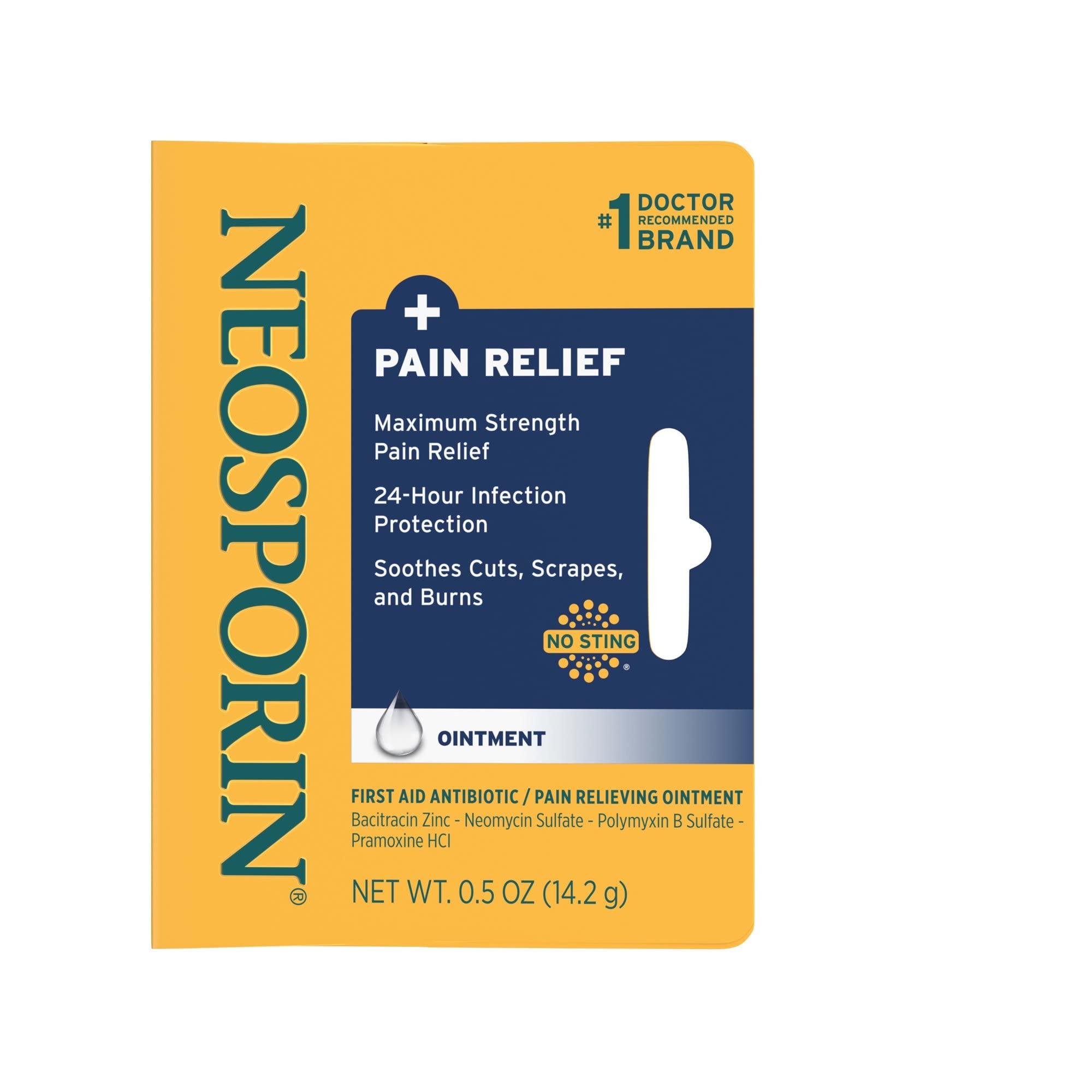 Neosporin Neosporin + Pain Relief Ointment 0.50 oz (Pack of 8)