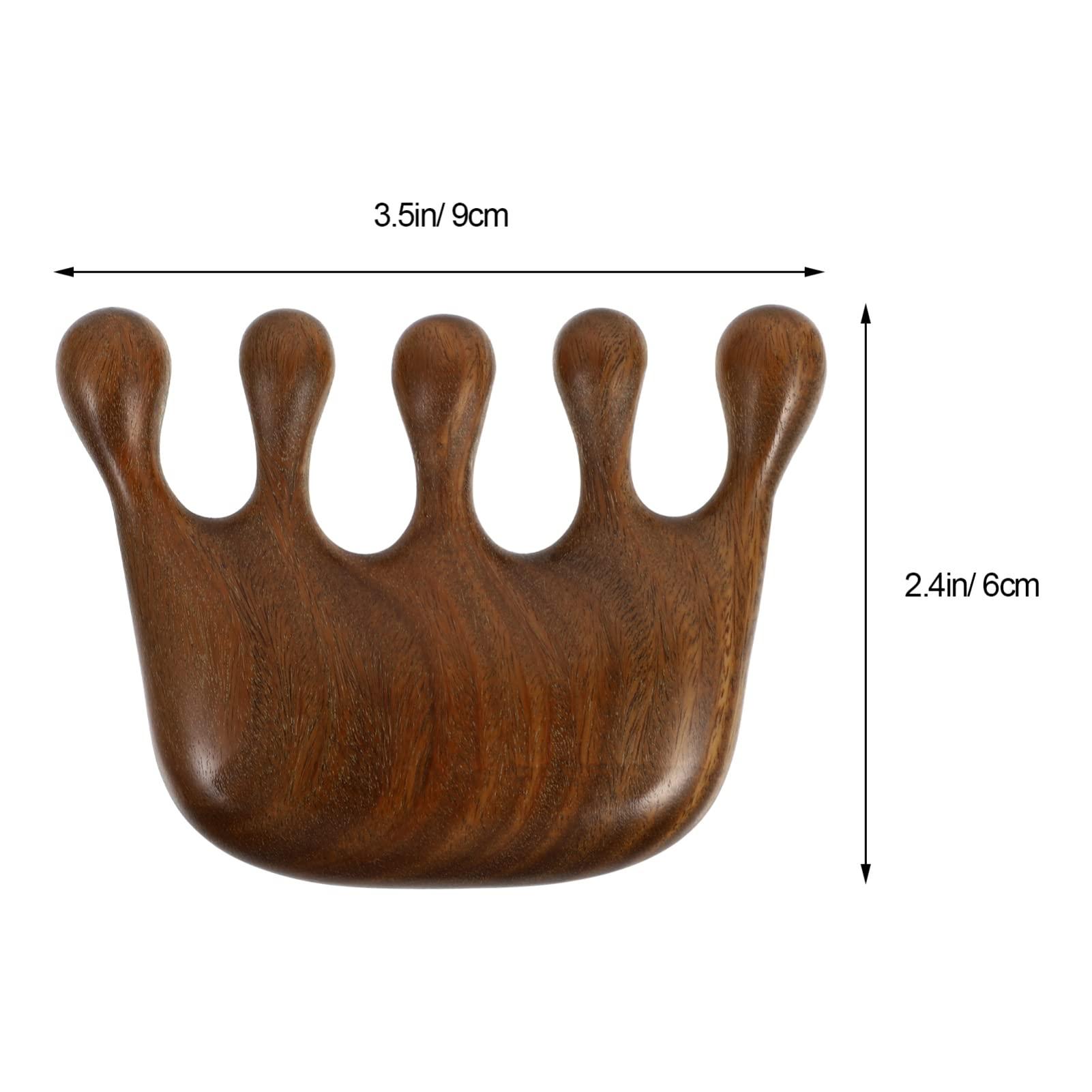 FOMIYES FOMIYES Hair Brush Wooden Scalp Massage Comb Natural Green Sandalwood Wide Tooth Combs Anti-static Massage Comb Hair Scalp Massager Deep Tissue Trigger Point Massager Hair Clips