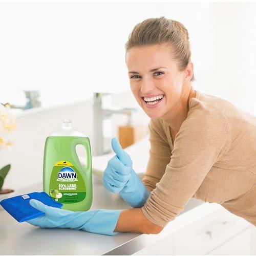 VITALVARIETY Dawn Dish Soap Dishwashing Liquid Refill Hand Soap 90 oz. Apple Blossom Scent Bundled with Microfiber Cleaning Cloth