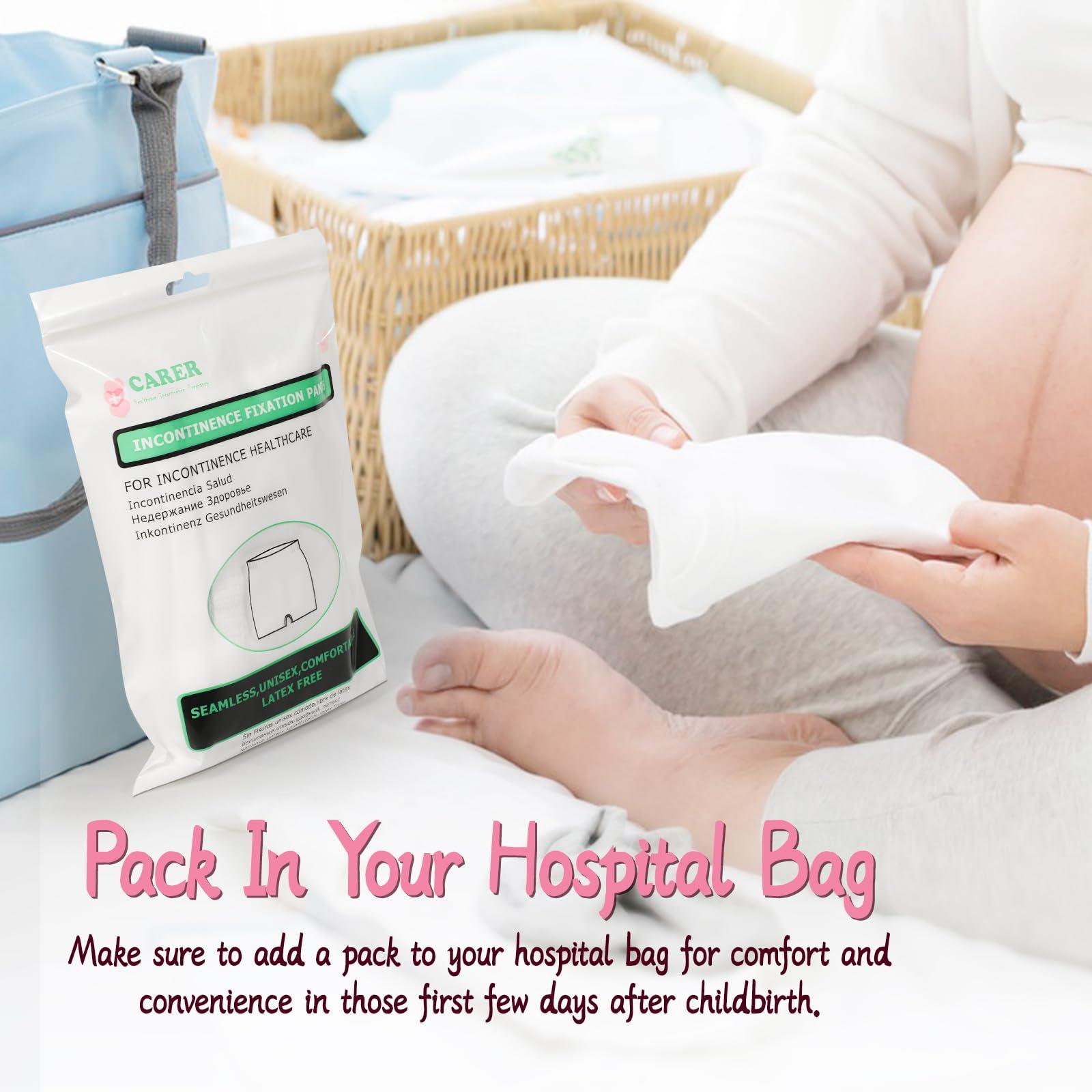 CARER Healthcare Incontinence Pregnancy 4 PCS Mesh Underwear Postpartum High Waist Mesh Panties Great for Post-Surgical and Postpartum Recovery