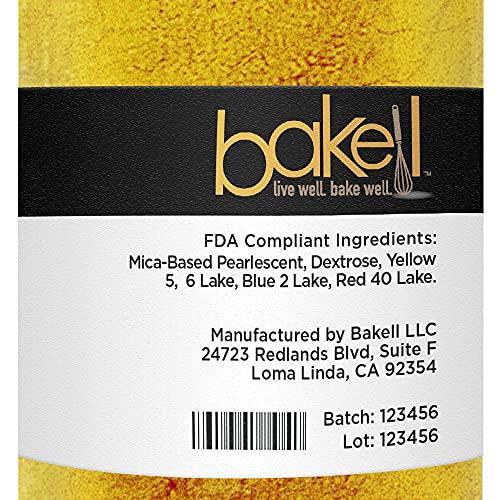 Bakell Egyptian Gold BAKELL Edible Luster Dust & Paint | LUSTER DUST | KOSHER Certified | Halal Certified Paint, Powder & Dust | 100% Edible & Food Grade| Cakes, Vegan Paint & Dust (50g, Egyptian Gold)