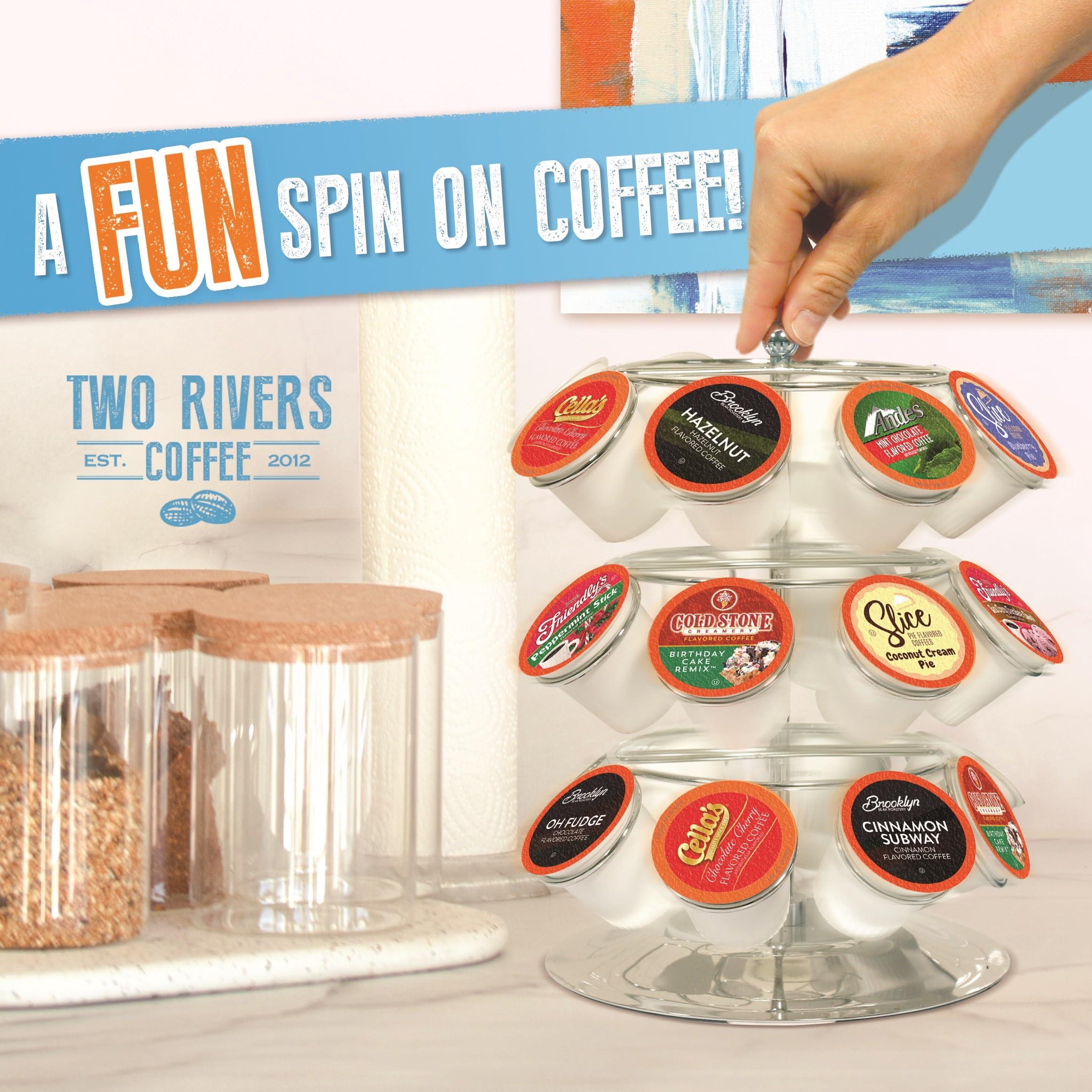 Two Rivers Coffee Two Rivers Coffee Pods Compatible with K Cup Brewers Including 2.0, Assorted Flavored Coffee 100 Count