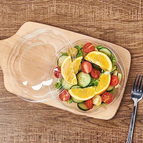 CIAO! CIAO! 18 oz Clear PET Fruit and Salad Bowl with Rose Dome Lid (150/case)