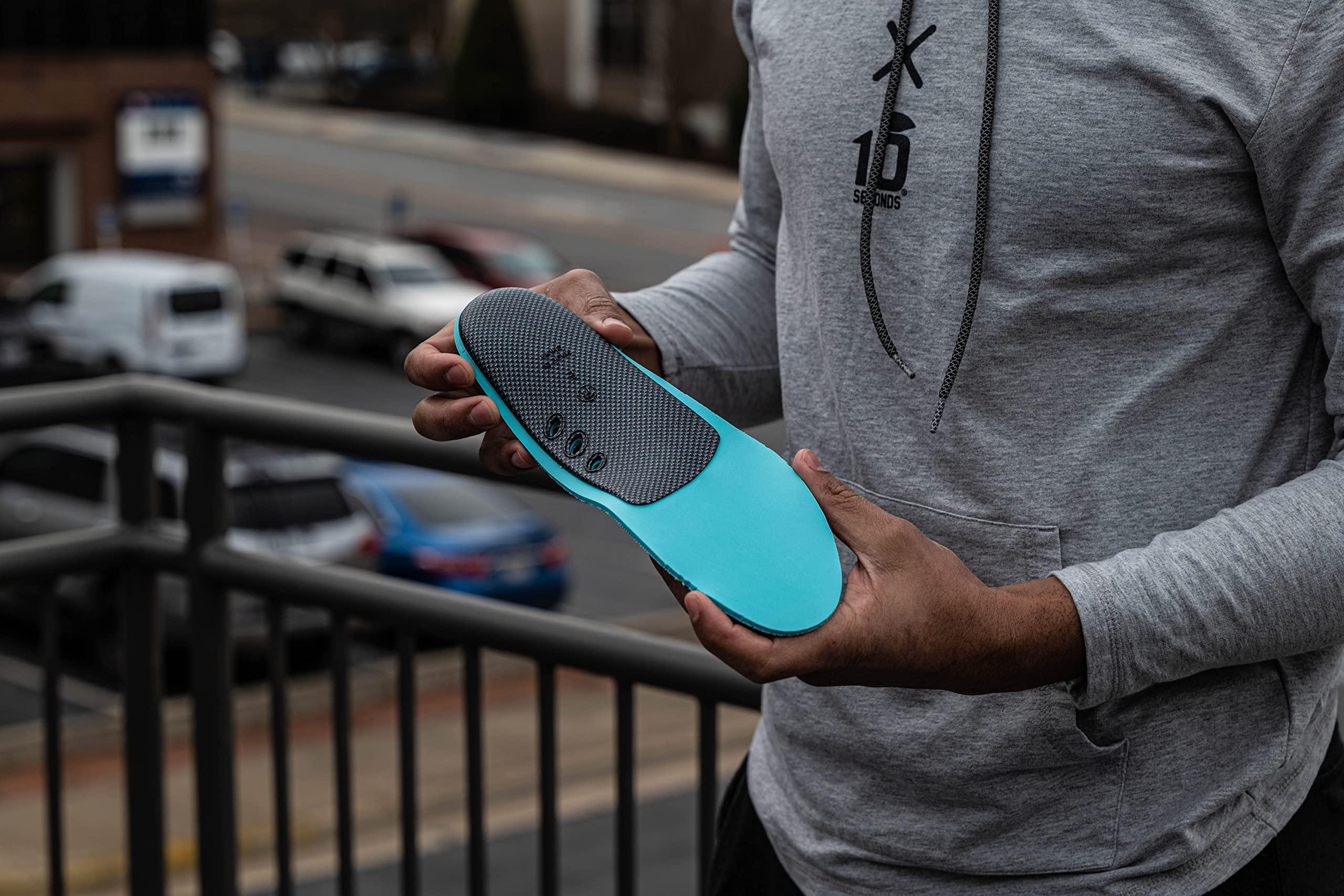 10 Seconds 10 Seconds - 3720 Arch Stability Insole, Aqua, Unisex, 7.5