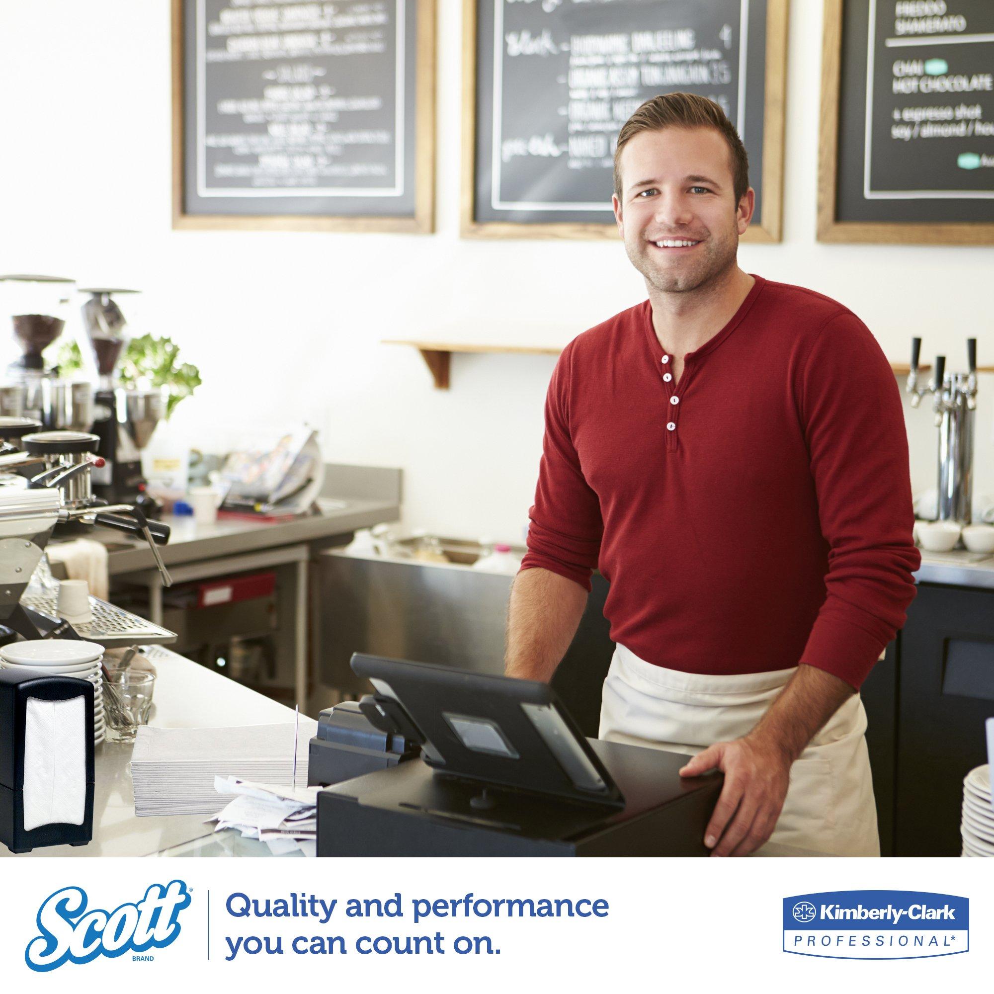 Scott Scott Tall Fold Paper Napkins (98710), Disposable, Snack-Sized, 1-Ply, 40 Packs of 250 Beverage Napkins (10,000 / Case)