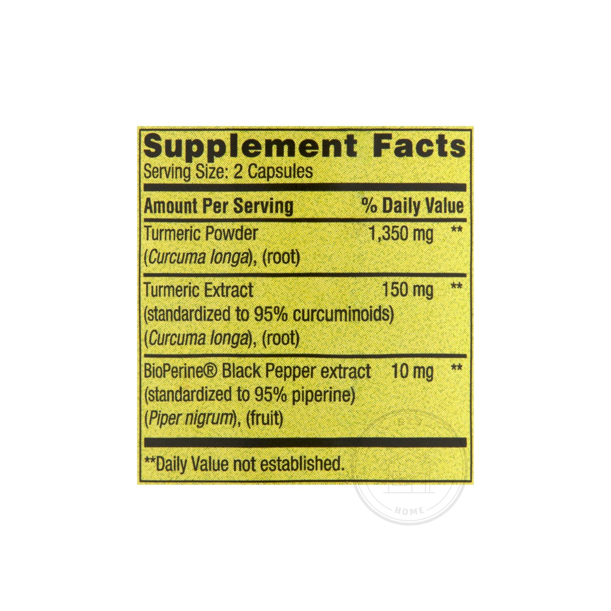STS Home Spring Valley Turmeric Supplement | Turmeric Curcumin Supplement, Ultra Strength 1,500 mg, 90 Count + STS Sticker.