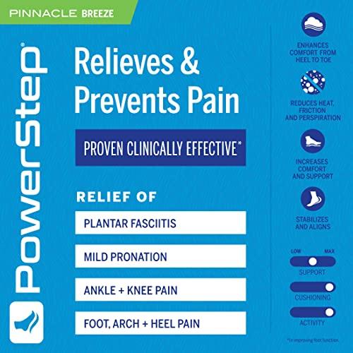 Powerstep Powerstep Pinnacle Breeze Shoe Inserts, Blue, Men's 12-13